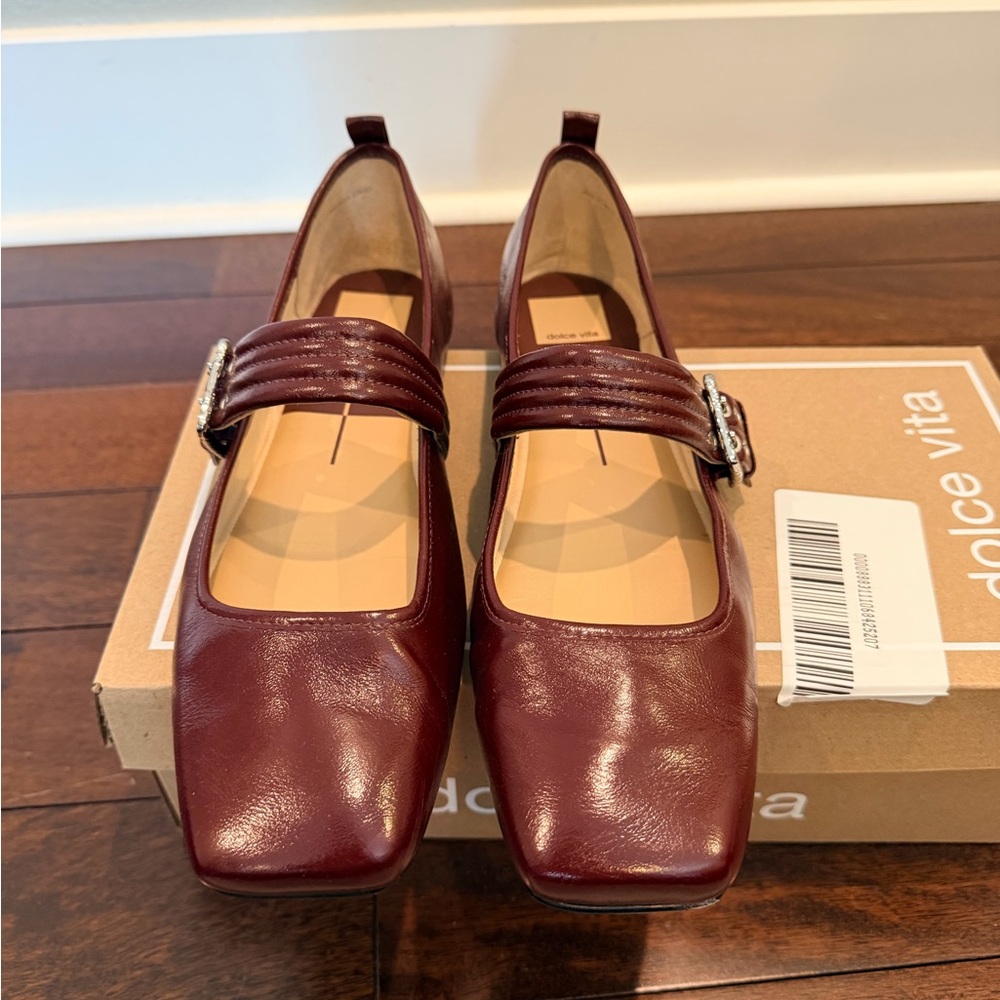 Dolce Vita Women's Burgundy Leather Flats